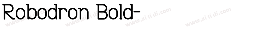 Robodron Bold字体转换